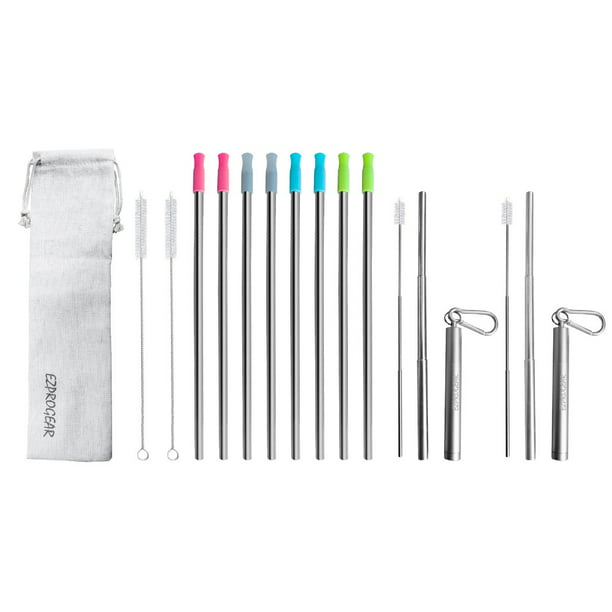 Silicone Straw Tip Covers for 8 mm straws packaged in a compostable bag-0 waste